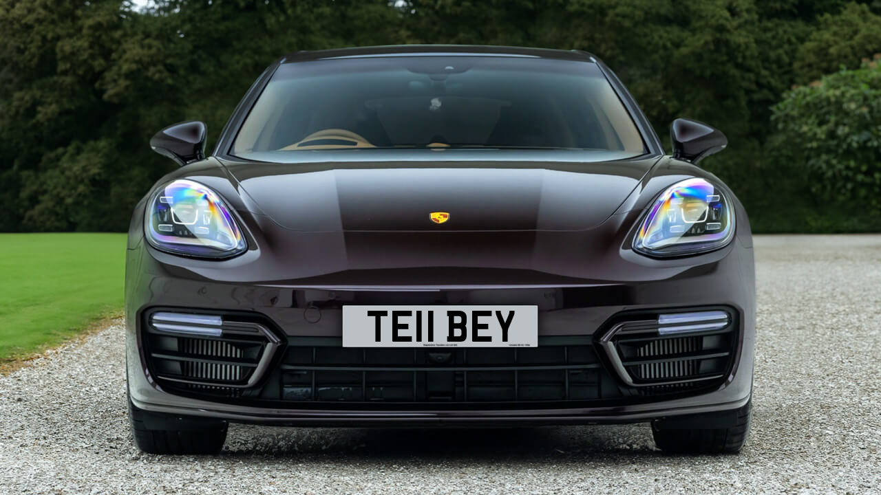Car displaying the registration mark TE11 BEY